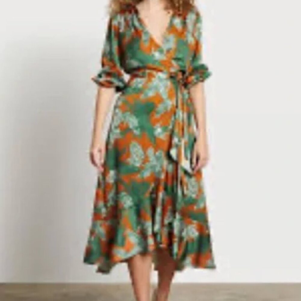 Sam Edelman Floral Wrap Dress~size 8 - Picture 4 of 15